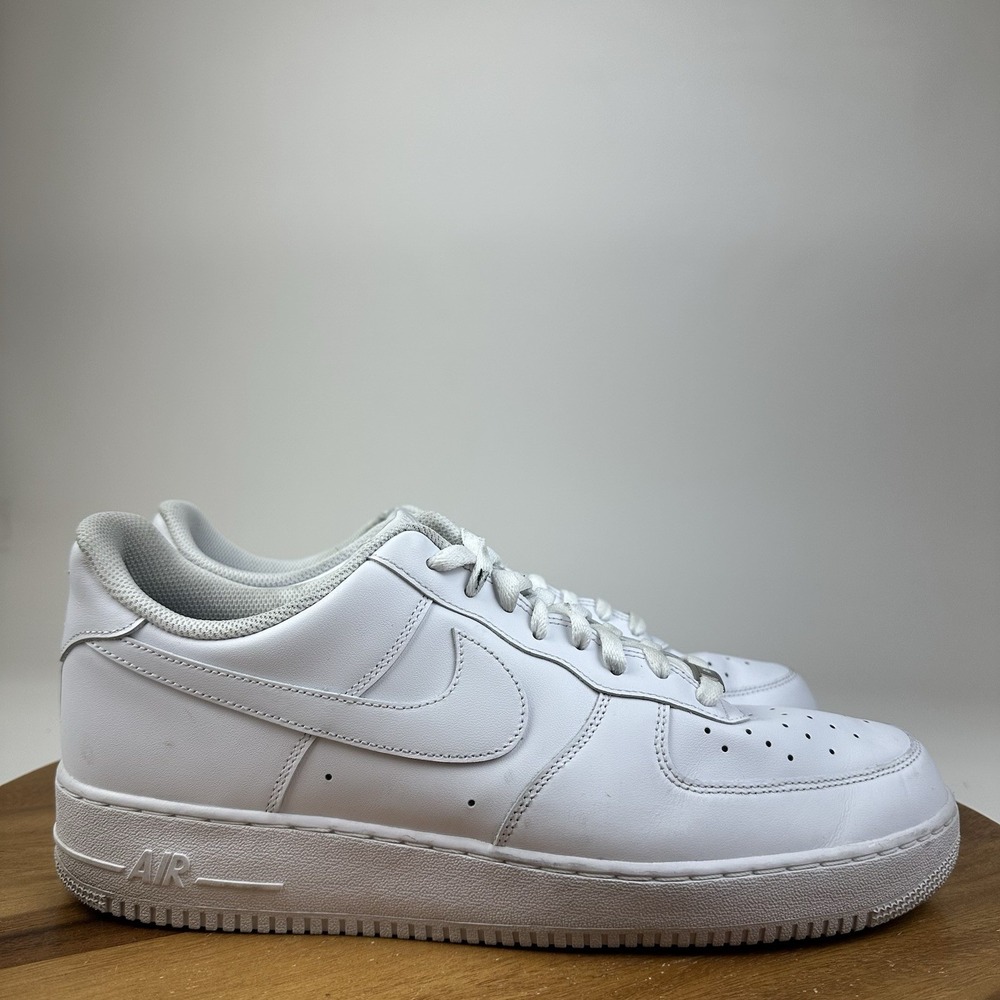 Mens Nike Air Force 1 '07 White Leather Basketball Shoes Sneakers Size 13 D